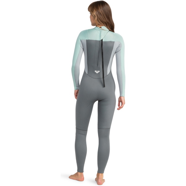 2025 Roxy Frauen Prologue 4/3mm Rückenreißverschluss Neoprenanzug ERJW103167 - Ice Green